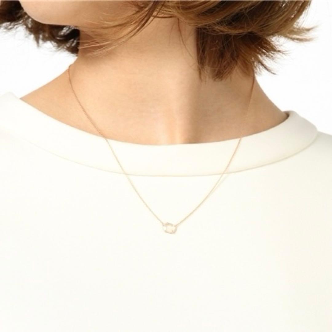 agete アガット【スキニーストーン】K10ネックレス 1石ネックレス