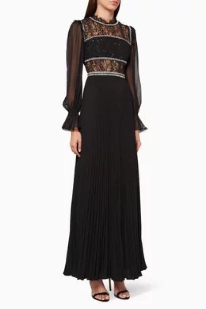 self portrait キラキラ　ビジュー　ロングドレス　ロングワンピース