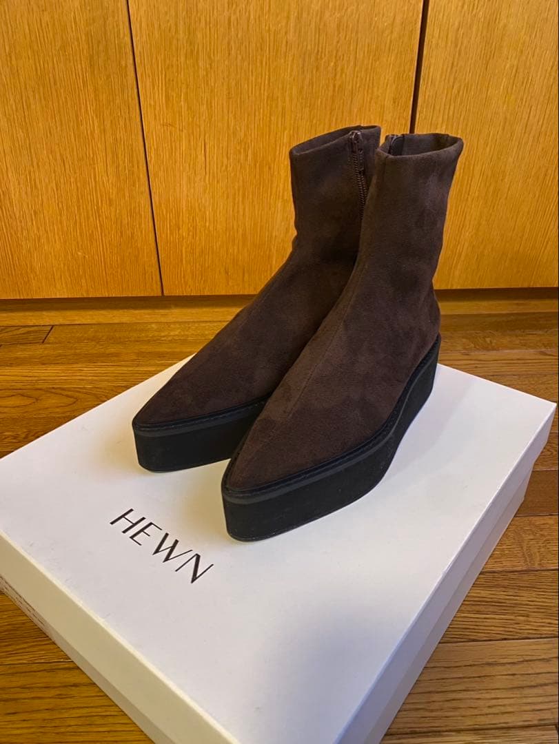 HEWN pointed platform boots ブーツ ヒューン