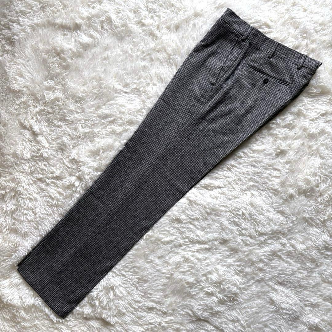 ✨美品✨ ジェルマーノ　スラックス　ハウンドトゥース　ノータック　ウール　46