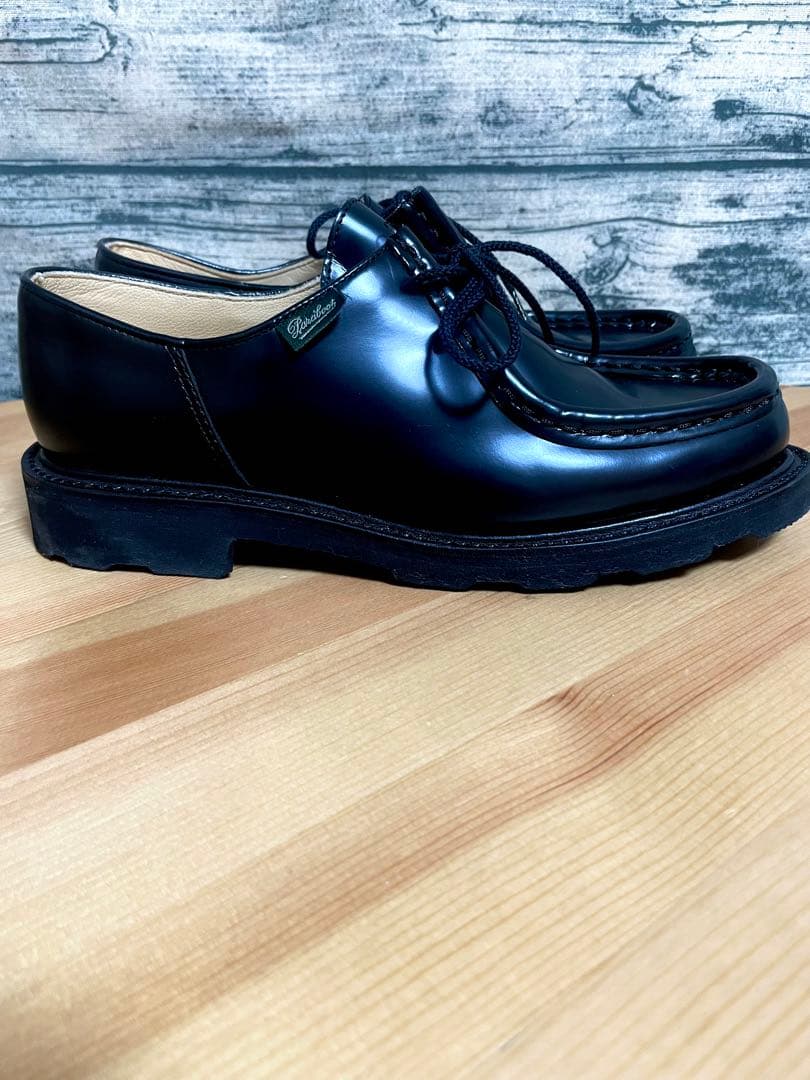 Paraboot MICHAEL ガラスレザー ブラック 4(24cm)ほぼ新品