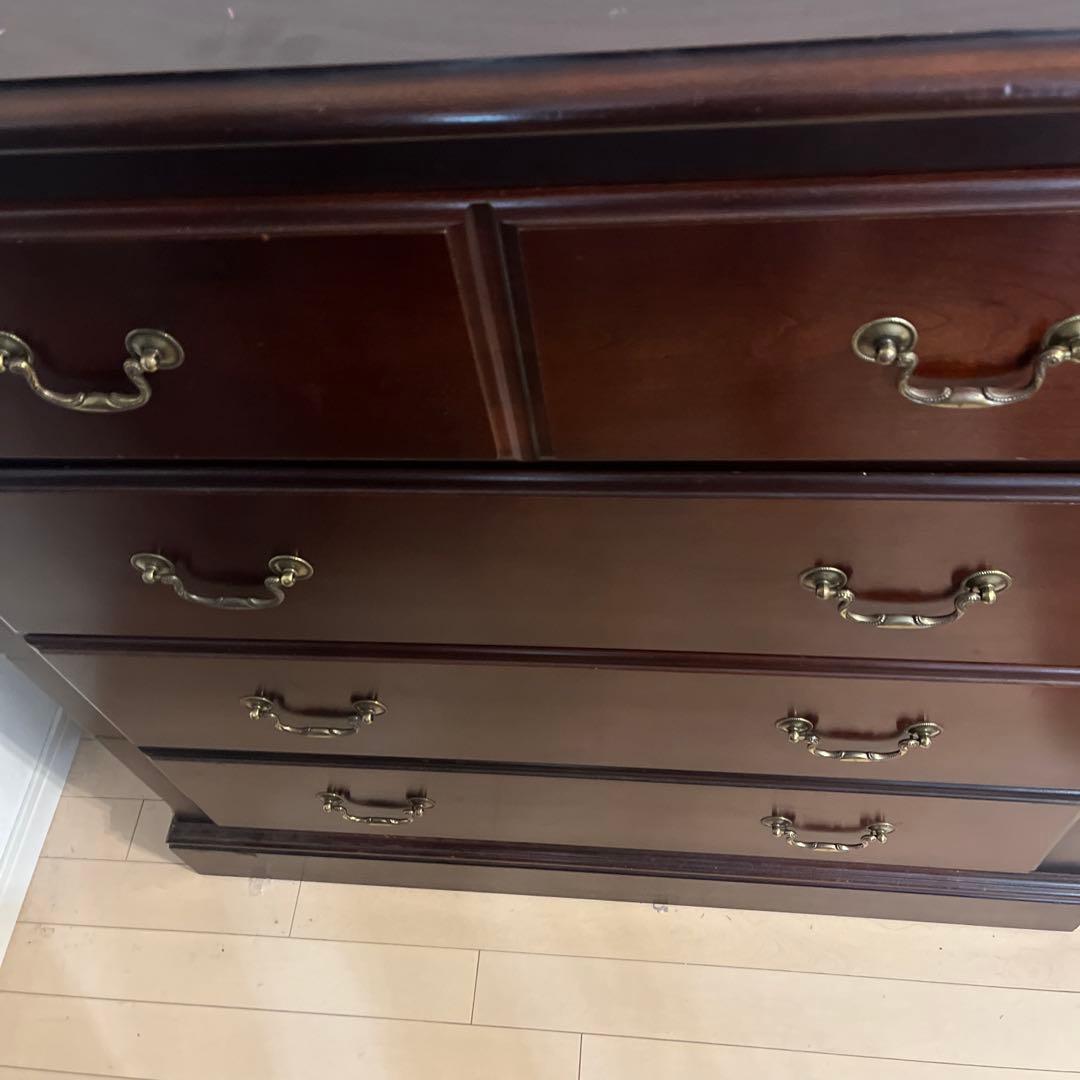 ダークブラウン 木製 タンス チェスト　アンティーク