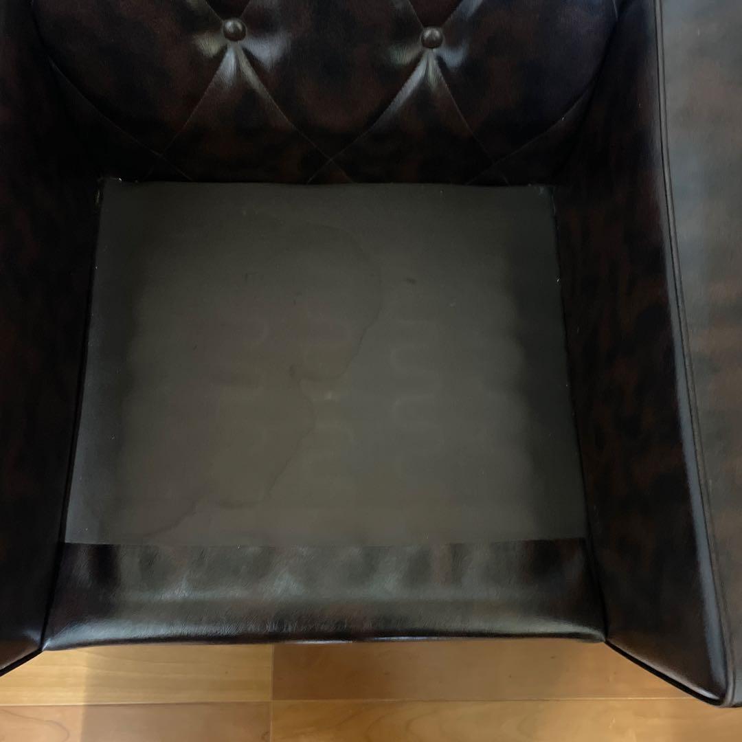 ★週末セール★カリモク　ロビーチェア　 1人掛け　アームチェア 　ダークブラウン