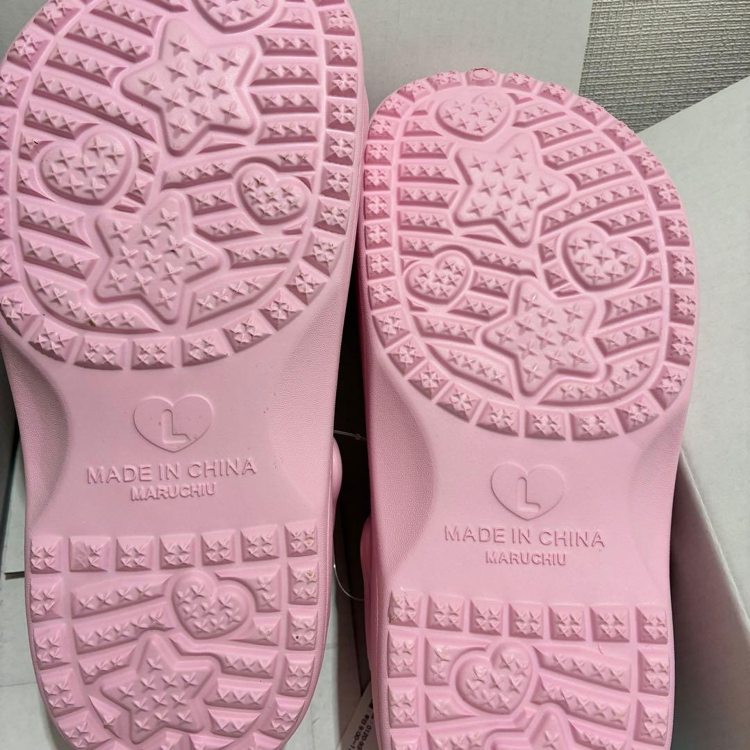 【新品】マイメロディ ピンク クロックス風サンダル ボア付き Lサイズ