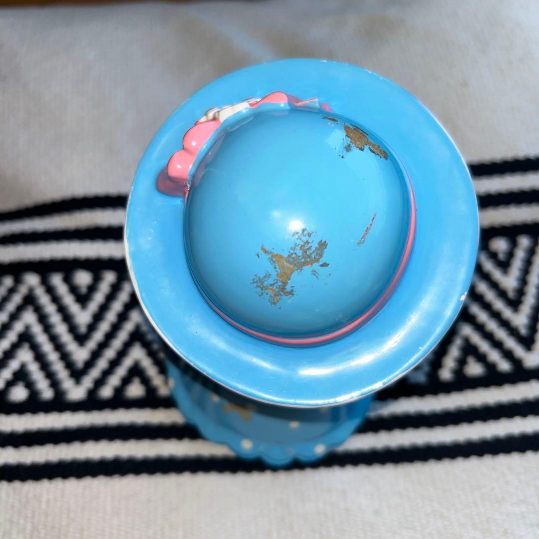 内藤ルネデザイン　青いドレスの少女 貯金箱