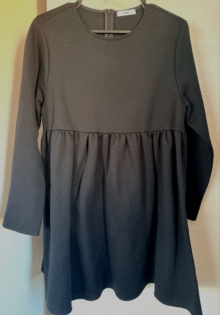 【新品未使用】 Yori ダンボールニットチュニック F ブラック(値札なし)