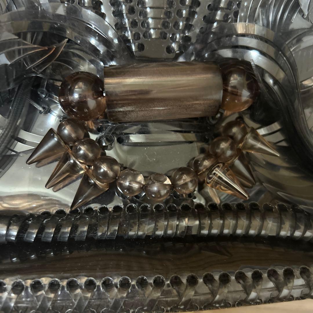 mame kurogochi クリアブラック パーティーバッグ