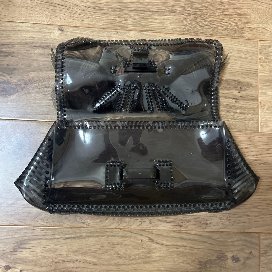 mame kurogochi クリアブラック パーティーバッグ