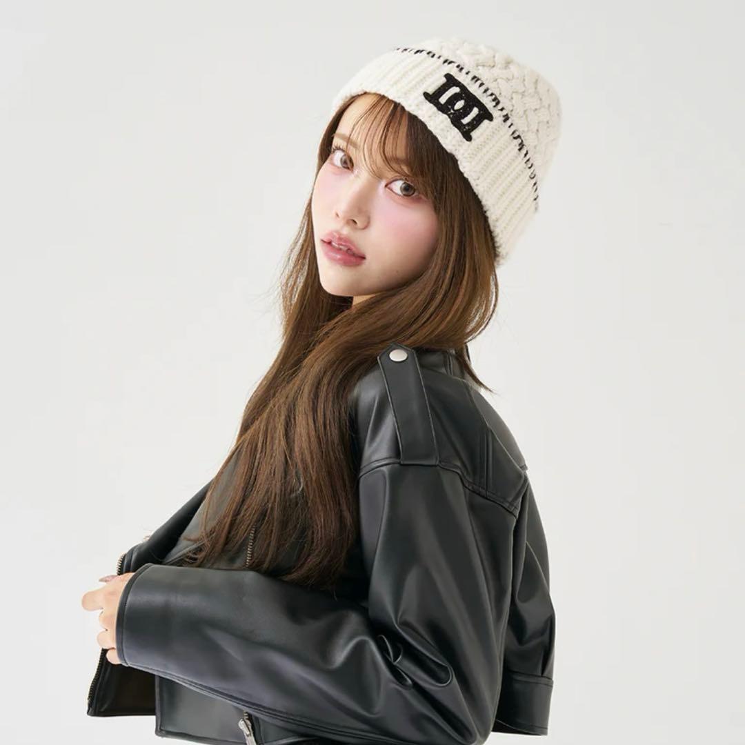 Darich ダーリッチ　DDロゴバスケットニットビーニー　ホワイト　WHT