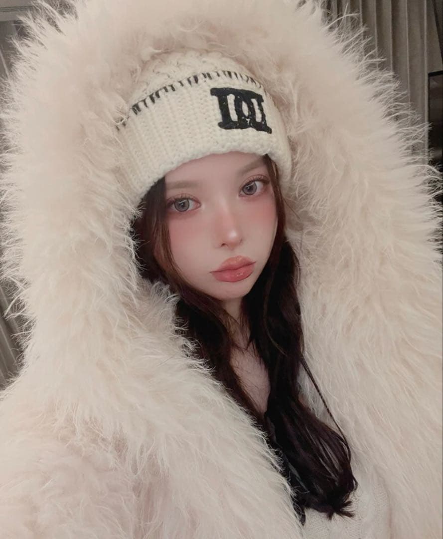 Darich ダーリッチ　DDロゴバスケットニットビーニー　ホワイト　WHT