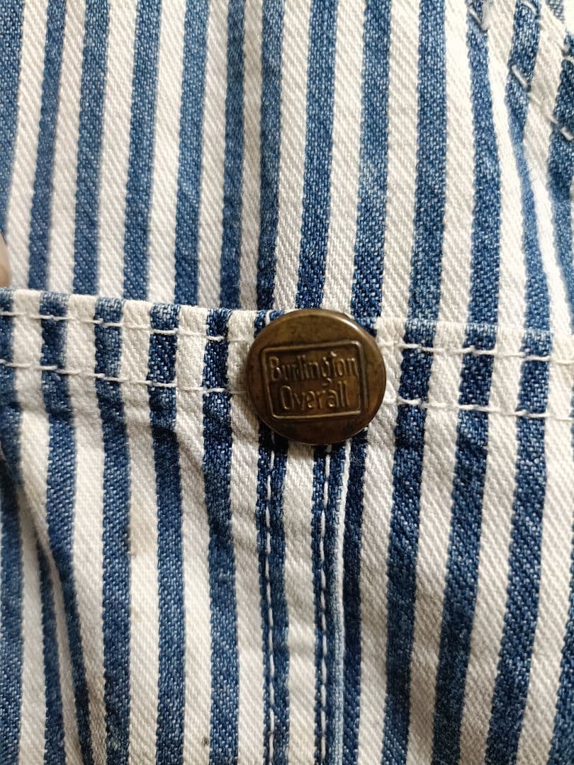 50s-60s BURLINGTON  ヒッコリー エプロンオーバーオール