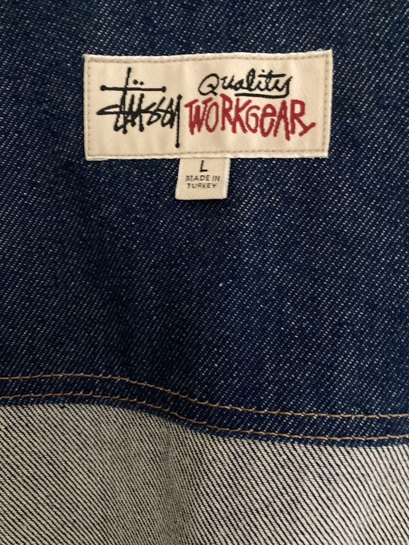 専用 美品✨STUSSY メンズ デニム ジップアップ ワークジャケット L