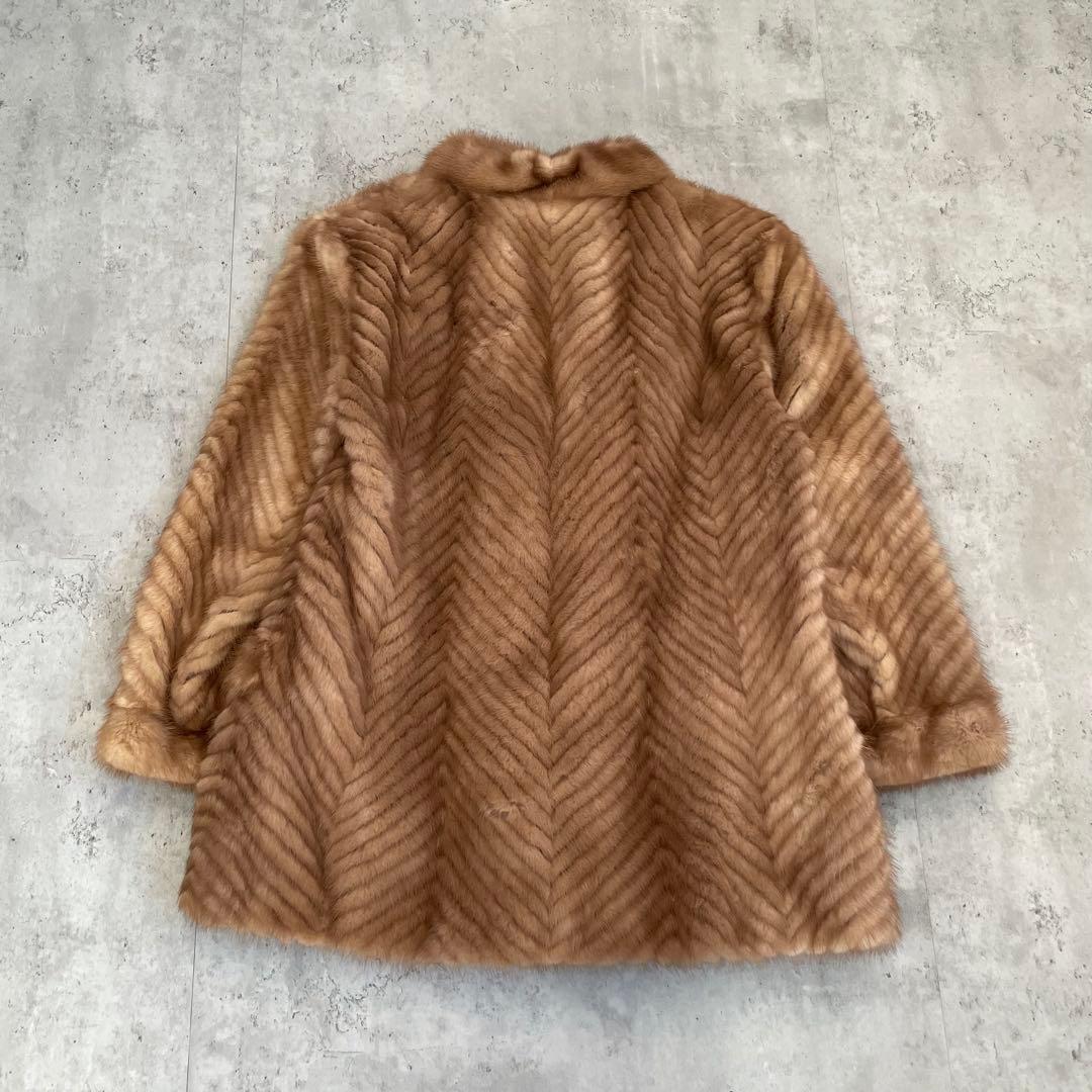 90's vintage ファーコート　ミンク　ブラウン　フェアリーグランジ
