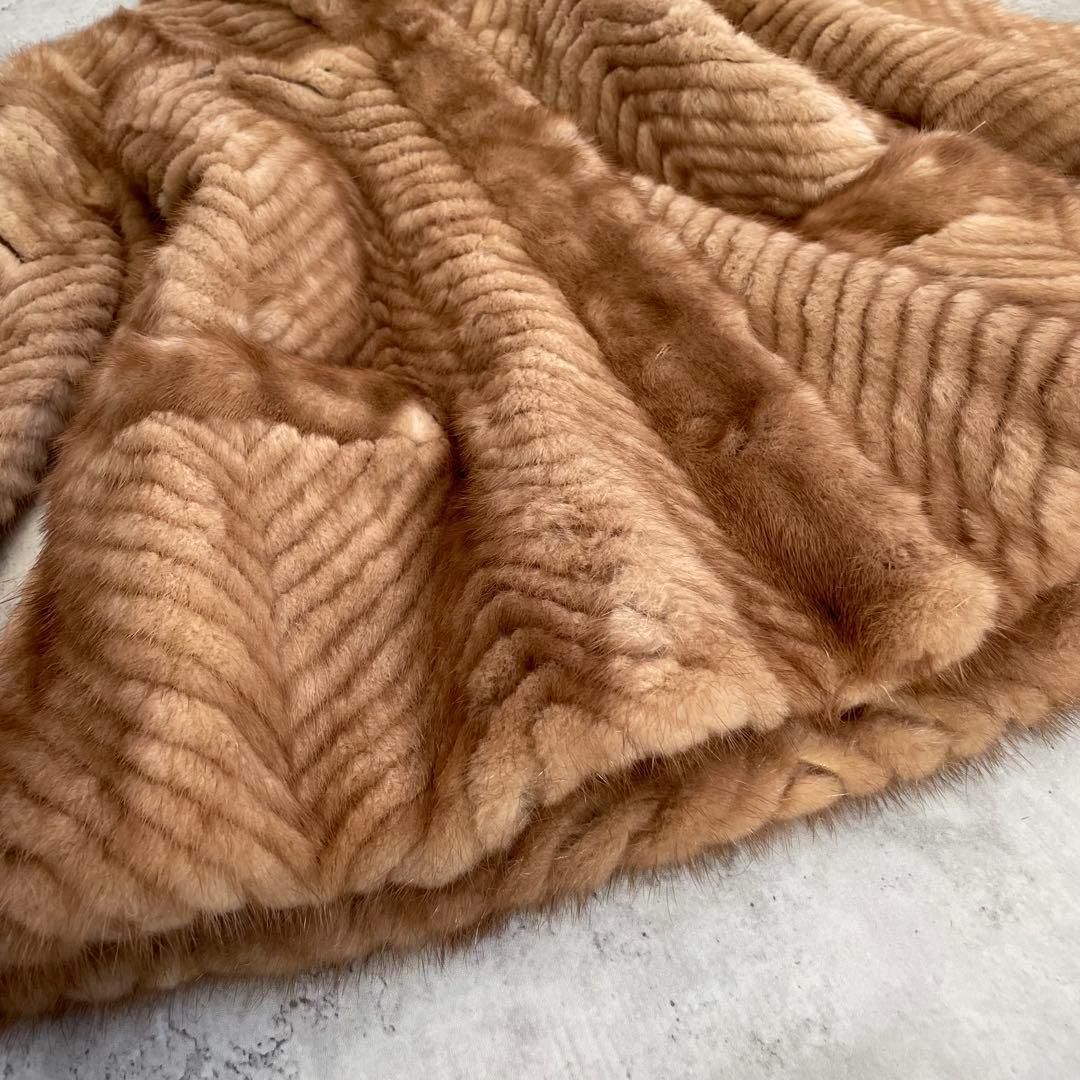 90's vintage ファーコート　ミンク　ブラウン　フェアリーグランジ