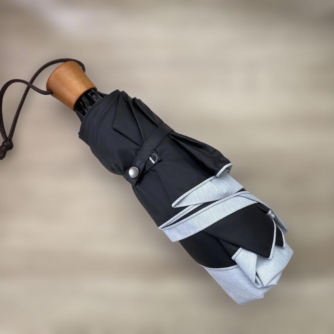 美品 SUNBARRIER100 折りたたみ日傘３段折り moku ブルー