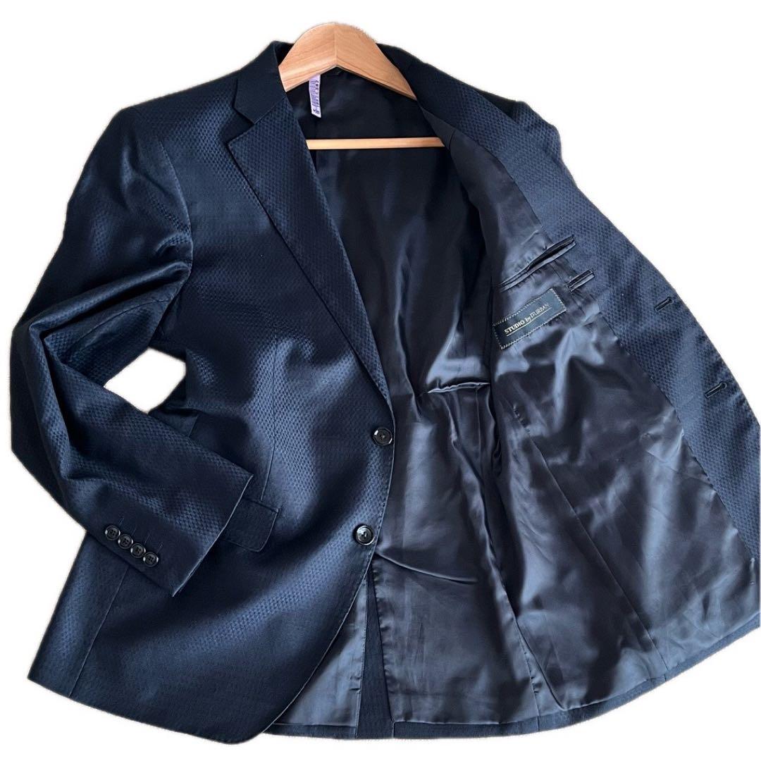 ✨現行✨美品✨ダーバン×REDA シャイニングヘリンボーン スーツ AB5 濃紺