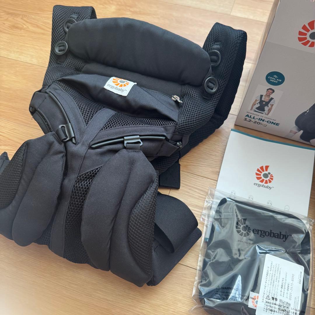 【美品】エルゴ オムニ360クールエア 抱っこ紐　ブラック