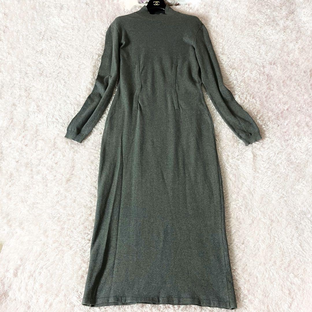 ︎✖︎ ジャンポールゴルチエ ロング ワンピース コットン ニット グレー L