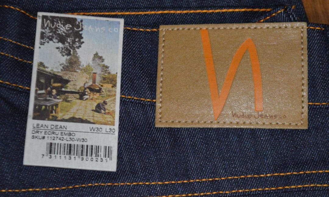 新品 Nudie Jeans Lean Dean Dry Ecru 30/30