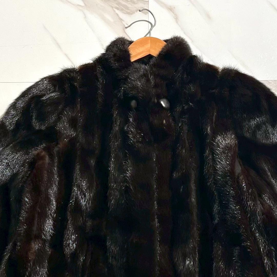 希少美品クリスチャンディオール デミバフミンク 裏地CD総柄 ファー 毛皮 L