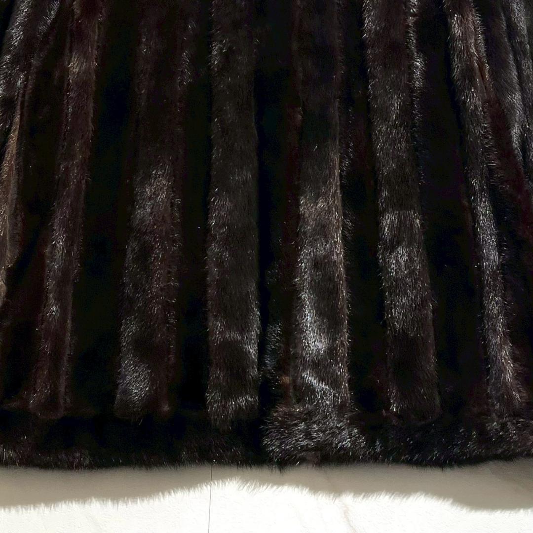 希少美品クリスチャンディオール デミバフミンク 裏地CD総柄 ファー 毛皮 L