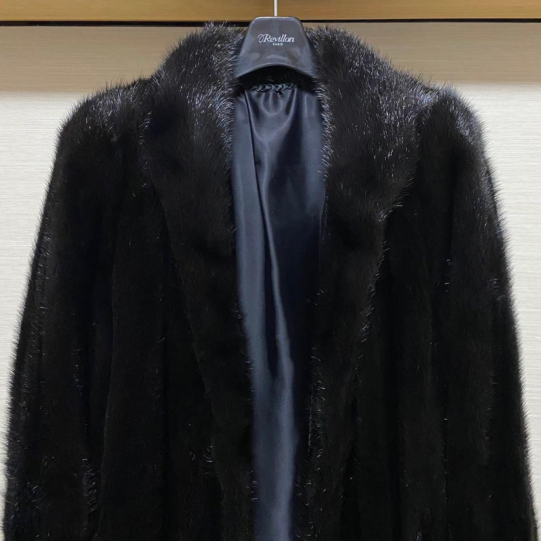 サガミンク SAGA MINK ダークミンク ロングコート 本毛皮 リアルファー