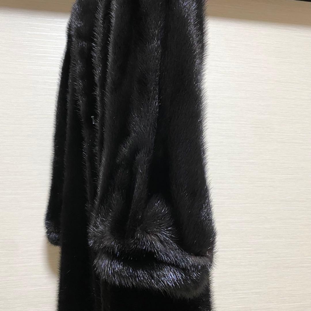 サガミンク SAGA MINK ダークミンク ロングコート 本毛皮 リアルファー