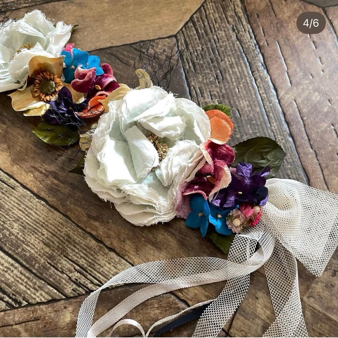 美品　HEIHEI フラワーヘッドドレス