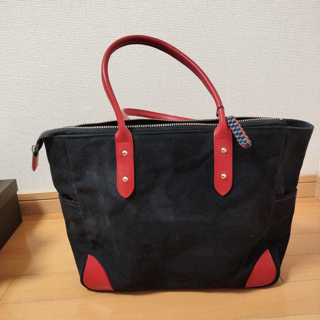未使用品　日乃本帆布　革持ち手　ビジネスバッグ　トートバッグ