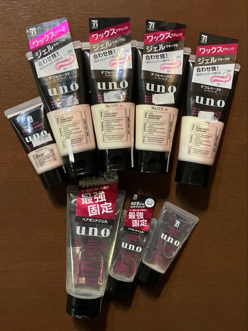 【未使用品】uno ウーノ ヘアボンドジェル ダブルペースト スーパーハード