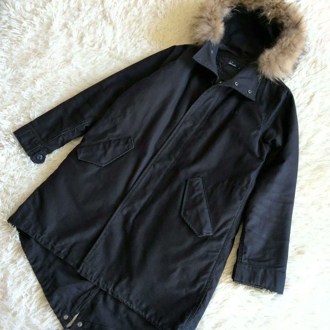 フレッドペリーモッズコートMネイビー　 月桂樹ロゴ　ロングコート