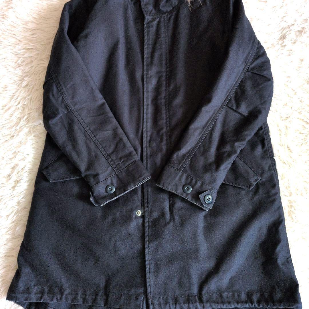 フレッドペリーモッズコートMネイビー　 月桂樹ロゴ　ロングコート