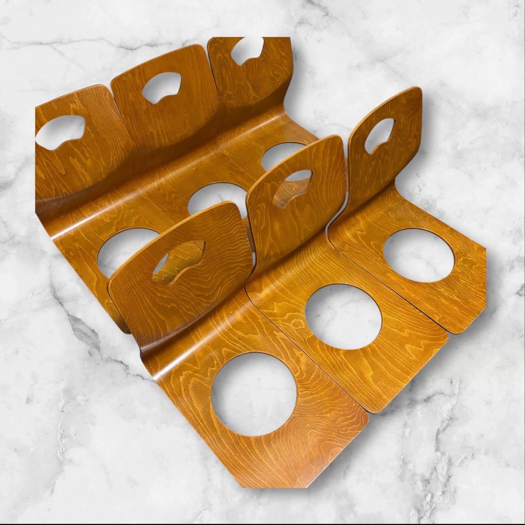 【6脚セット】　和座椅子 曲木椅子　木製 旅館 イス