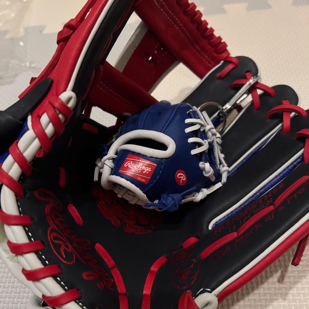 新品　Rawlings 軟式グローブ ネイビーカーレット　内野手用　大人　右投げ