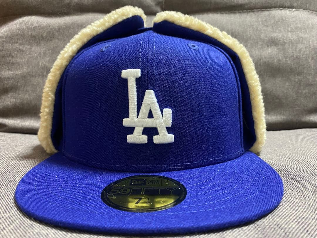 ニューエラ 59FIFTY ドジャース ドッグイヤーキャップ 7 1/2 冬用