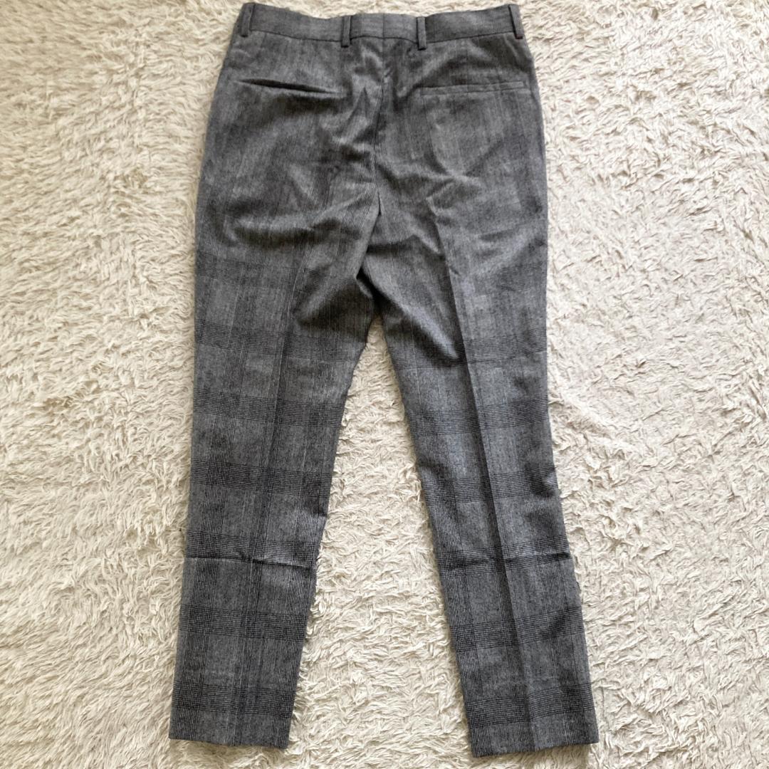 ブルネロクチネリ　パンツ　44　トラウザーズ　チェック　グレー
