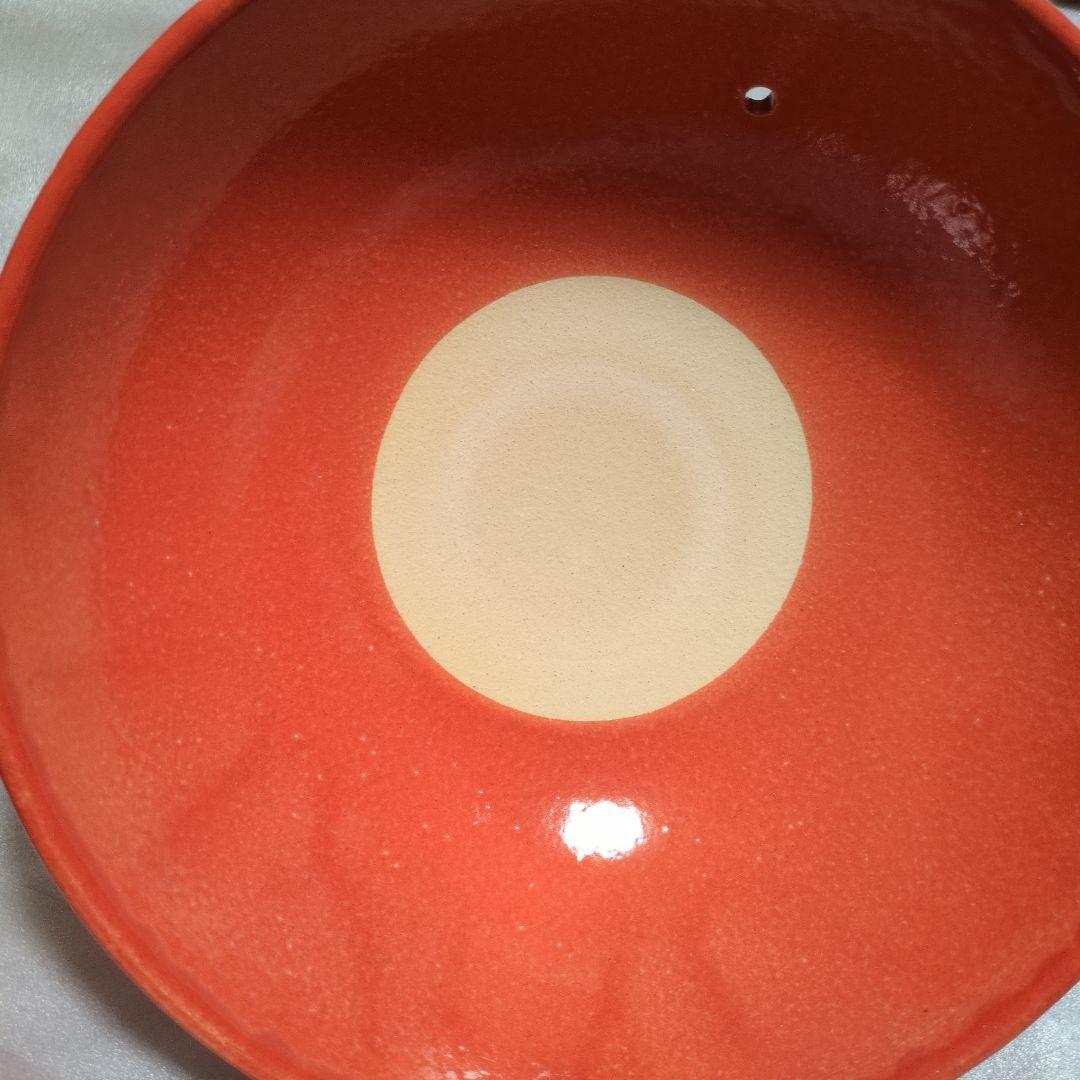 新品未使用　慎之介鍋　オレンジ　土鍋 伊賀焼　長谷園　取扱説明書付き