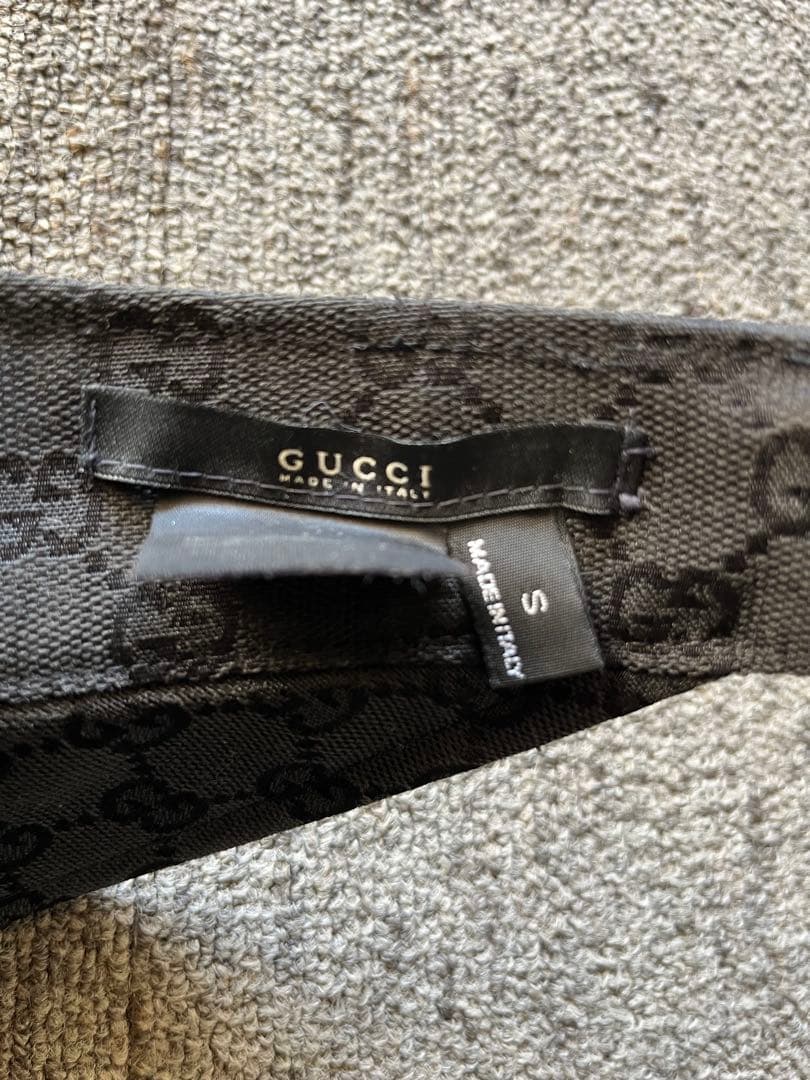 GUCCI GGパターン サンバイザー Sサイズ ブラック