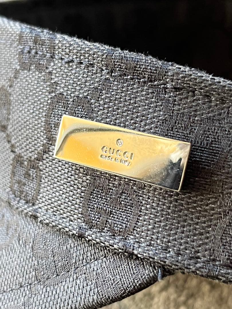 GUCCI GGパターン サンバイザー Sサイズ ブラック