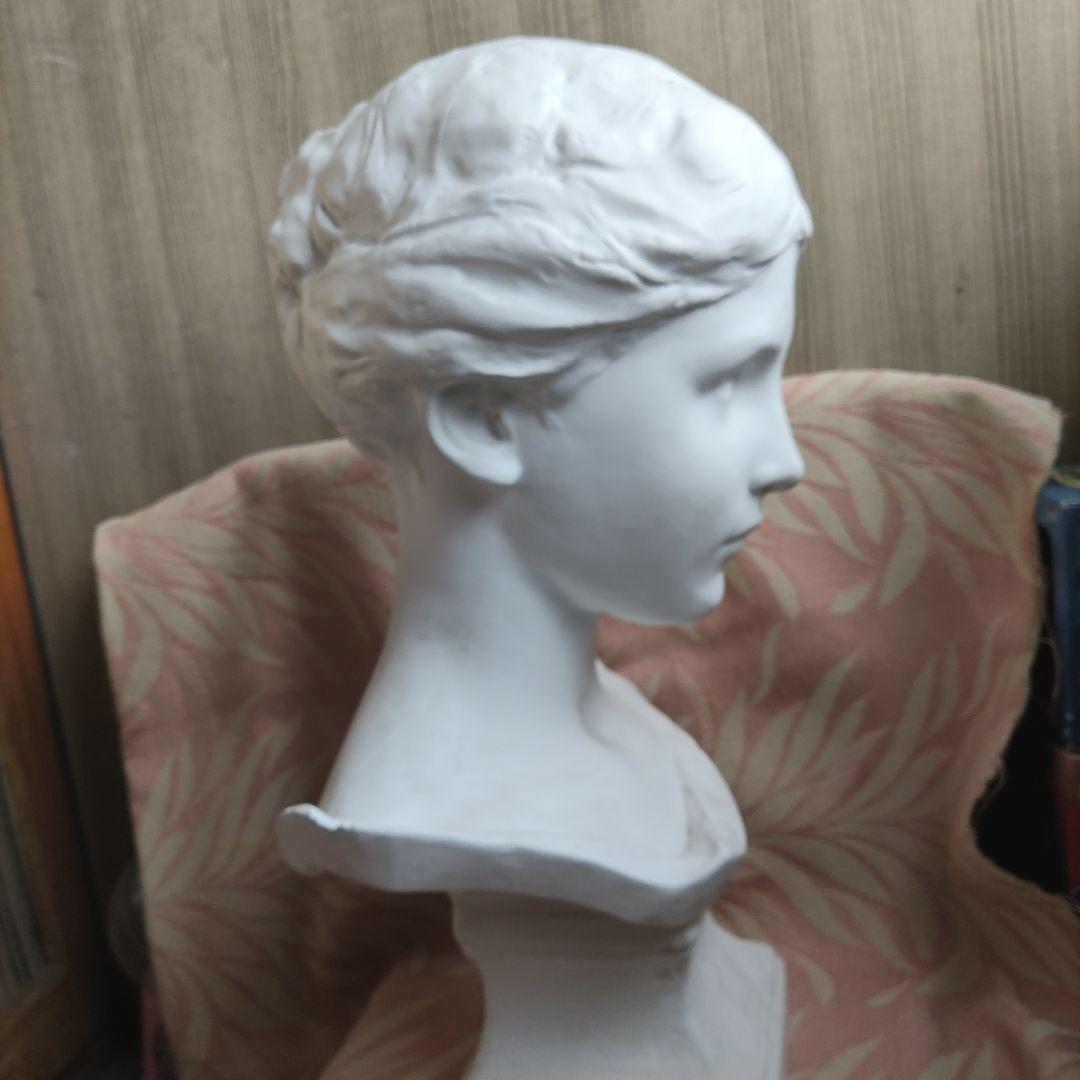 フレンチ胸像石膏像　高さ約49cm