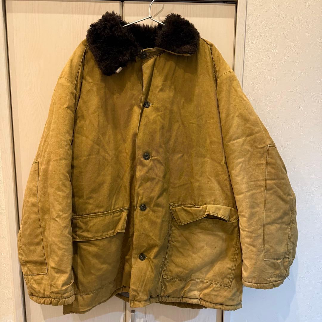 推定70-80s 旧ソ連軍 ミリタリー防寒ジャケット ヴィンテージ ボア付き