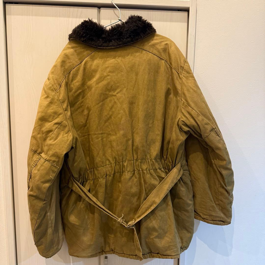 推定70-80s 旧ソ連軍 ミリタリー防寒ジャケット ヴィンテージ ボア付き