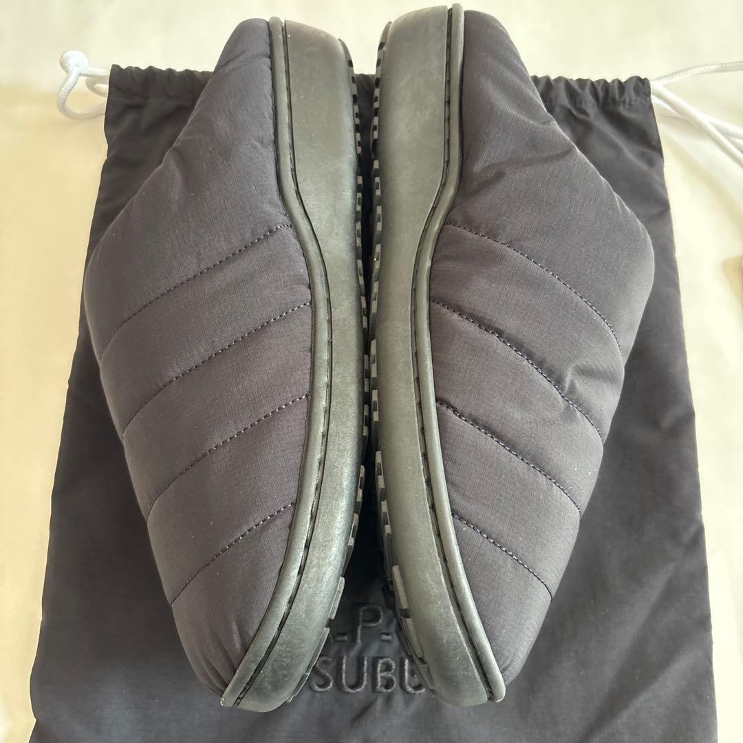 SUBU x A.P.C.キルティングサンダル A.P.Cオリジナル巾着付き