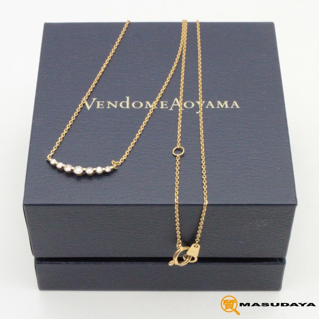 りぃヴァンドーム青山 ダイヤモンドリュールネックレスK18YG【美品】