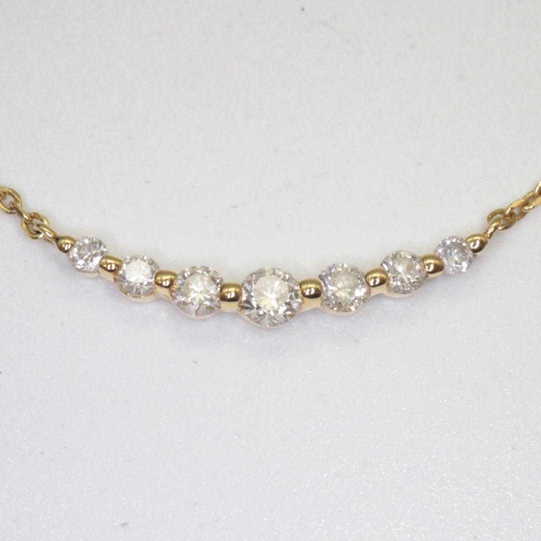 りぃヴァンドーム青山 ダイヤモンドリュールネックレスK18YG【美品】