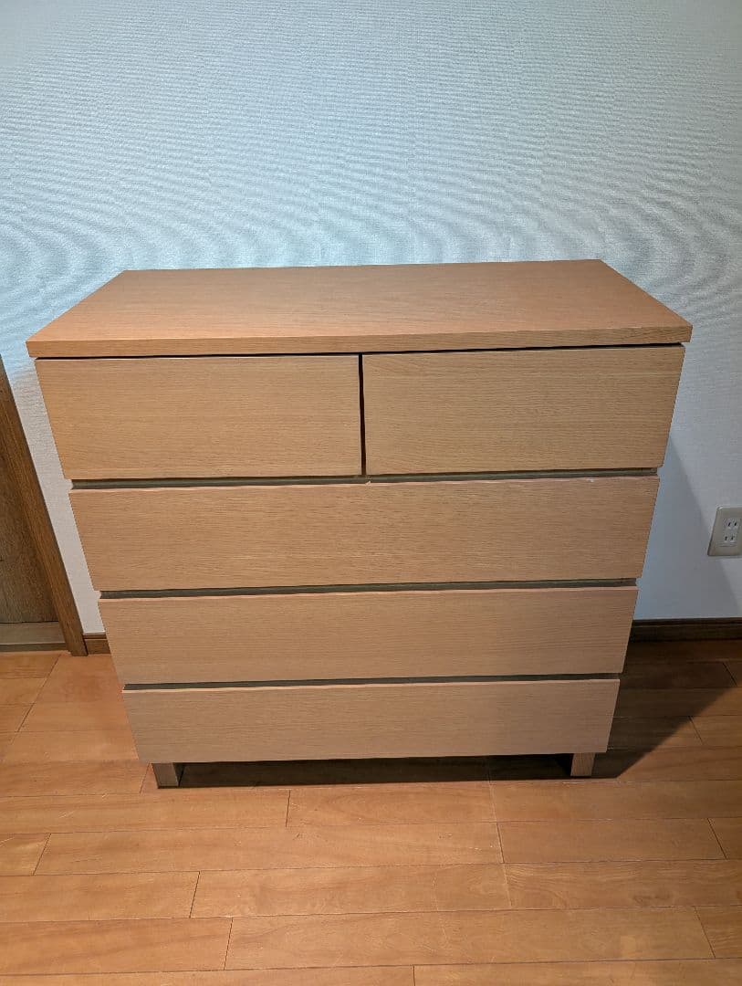 《送料込》無印良品 木製チェスト 4段 オーク材 タンス 衣装ケース