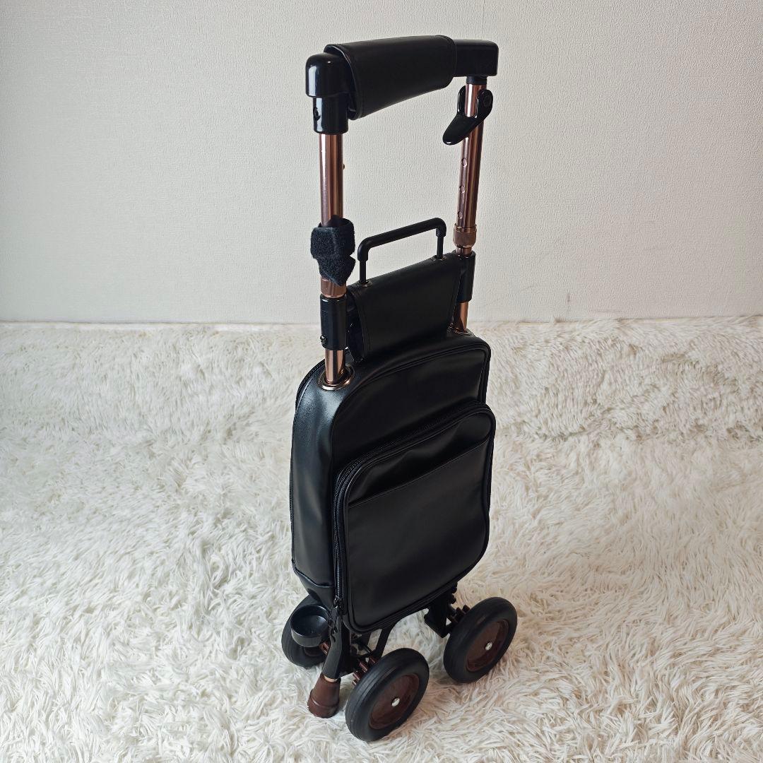 【ほぼ未使用】 キャリーステッキライト168 シルバーカー 黒　定価27280円