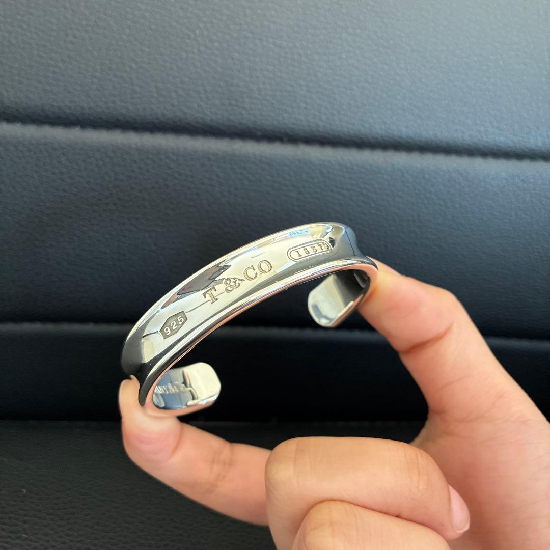 TIFFANY&Co ティファニー ナロー バングル 1837 カフ　シルバー