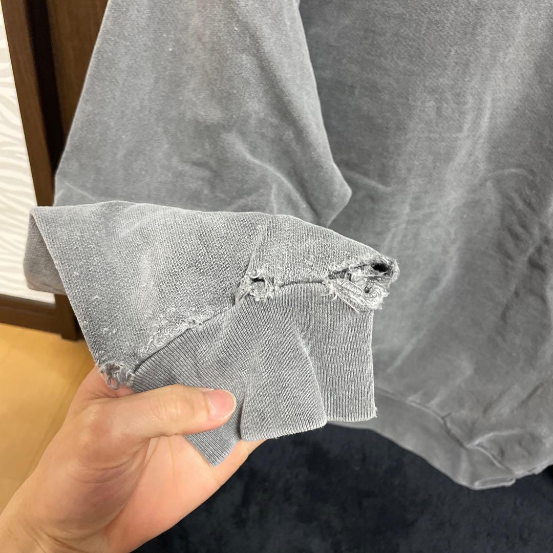 USED加工 Girls Don't Cry スウェットシャツ グレー 古着