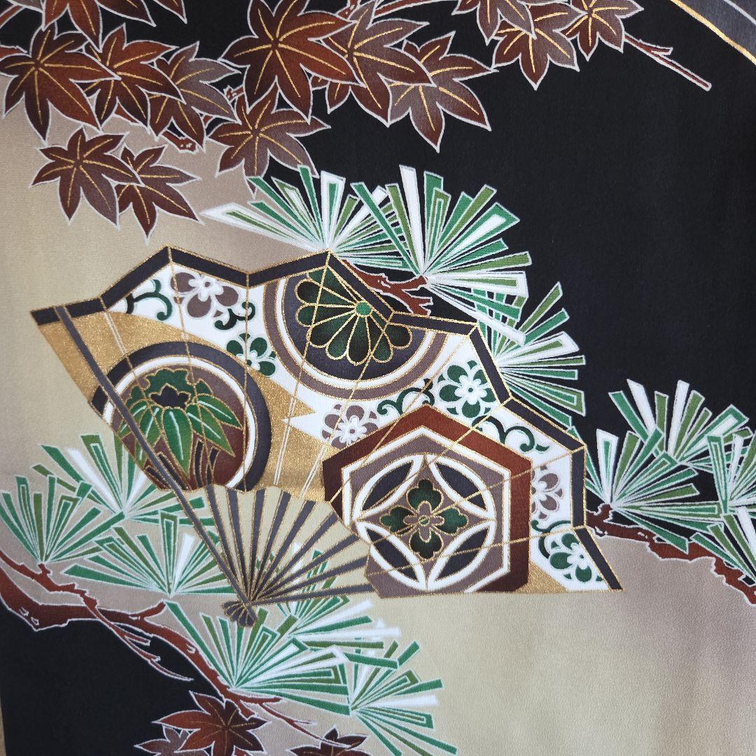 No63 正絹　男の子お祝い着物　長襦袢付き　産着　七五三